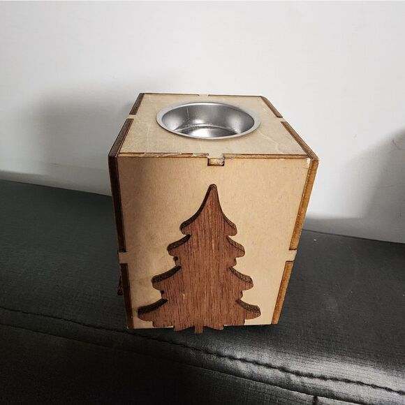 New wooden Christmas candle holders bundle of 2 - Picture 4 of 4